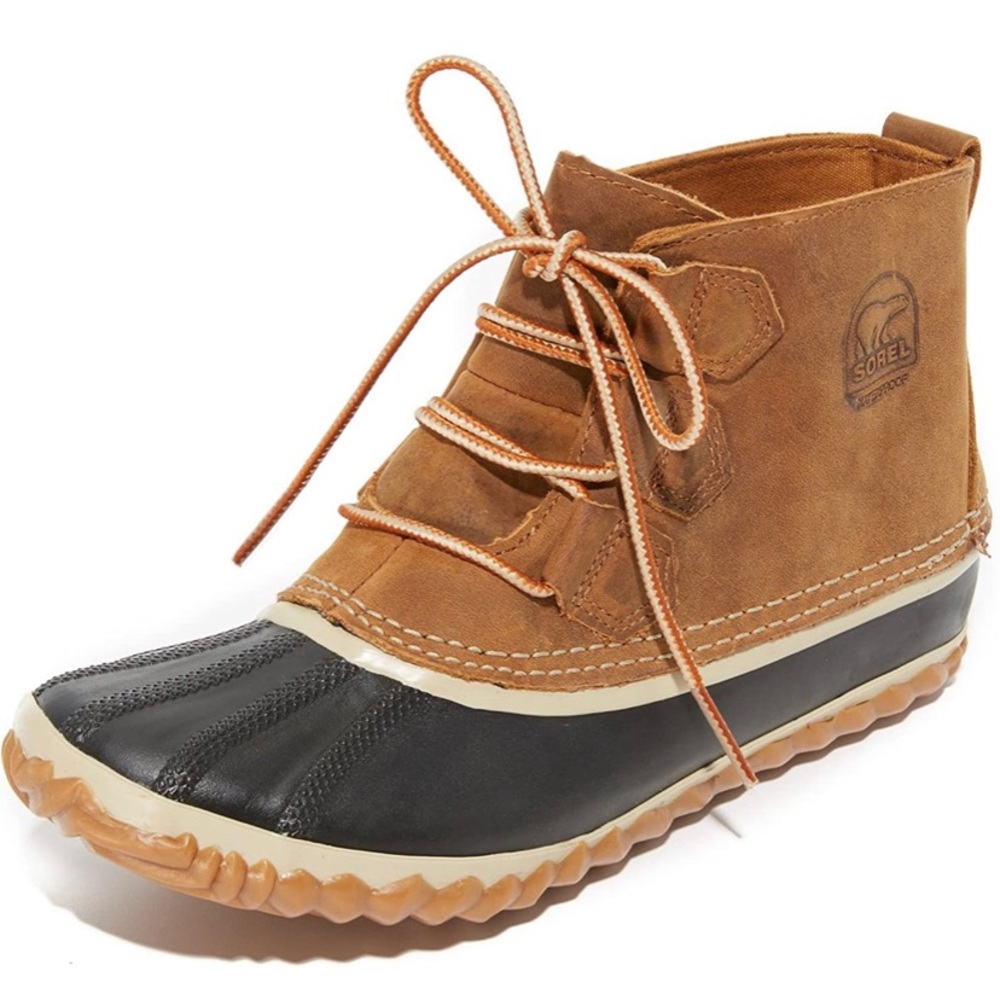 New Sorel Women’s Out N' About Leather Duck Boots - Picture 6 of 15